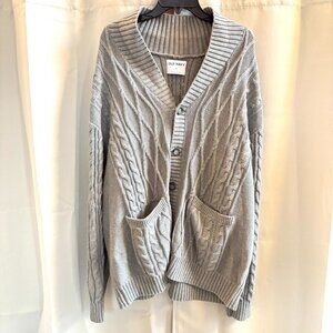 Old Navy Men Cardigan XXL Preppy Academia Cable Knit Fisherman Grandpacore 19085